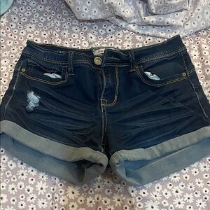 Hot Kiss Dark Blue Jean Shorts